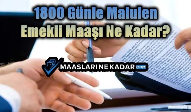 1800 Günle Malulen Emekli Maaşı Ne Kadar?