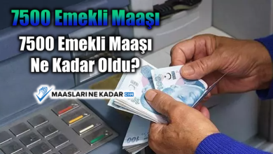 7500 Emekli Maaşı
