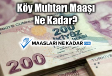Köy Muhtarı Maaşı